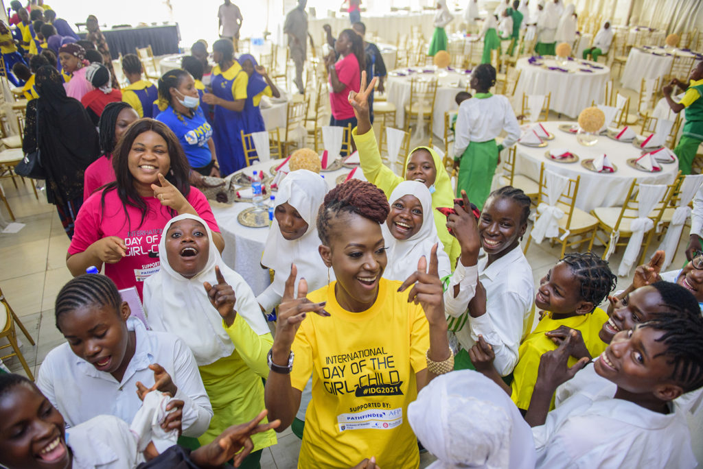 On International Day of the Girl Child 2021, Pathfinder Nigeria trained over 150 in-school students on how to use Advance Family Planning’s SMART Advocacy Approach to advocate for change. Photo: Rain Vedutti