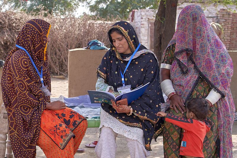Women, Shabana and Saima, serve as climate champions, fostering climate resilience in their communities.