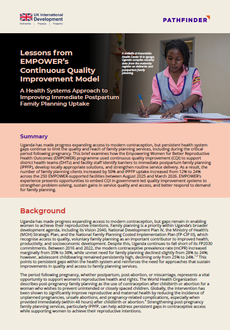 Lessons from EMPOWER’s Continuous Quality Improvement Model